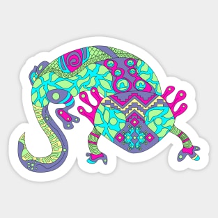 green lagoon axolotl ecopop Sticker